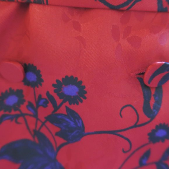 Zara Red Satin Double-Breasted Blazer - Picture 4 of 8